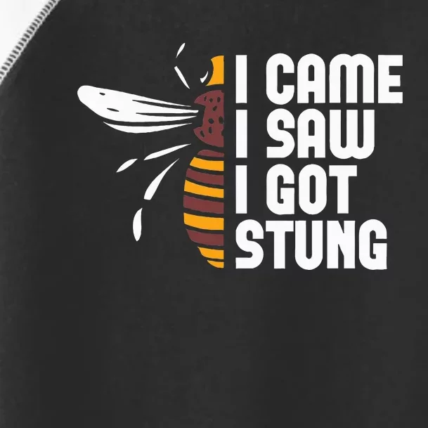 I Came I Saw I Got Stung Funny Beekeeper Bees Beekeeping Toddler Fine Jersey T-Shirt