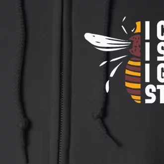 I Came I Saw I Got Stung Funny Beekeeper Bees Beekeeping Full Zip Hoodie