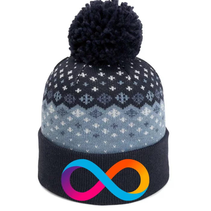 Internet Computer Icp Cryptocurrency Logo The Baniff Cuffed Pom Beanie