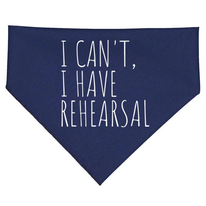 I Can't I Have Rehearsal Theater Drama Acting USA-Made Doggie Bandana