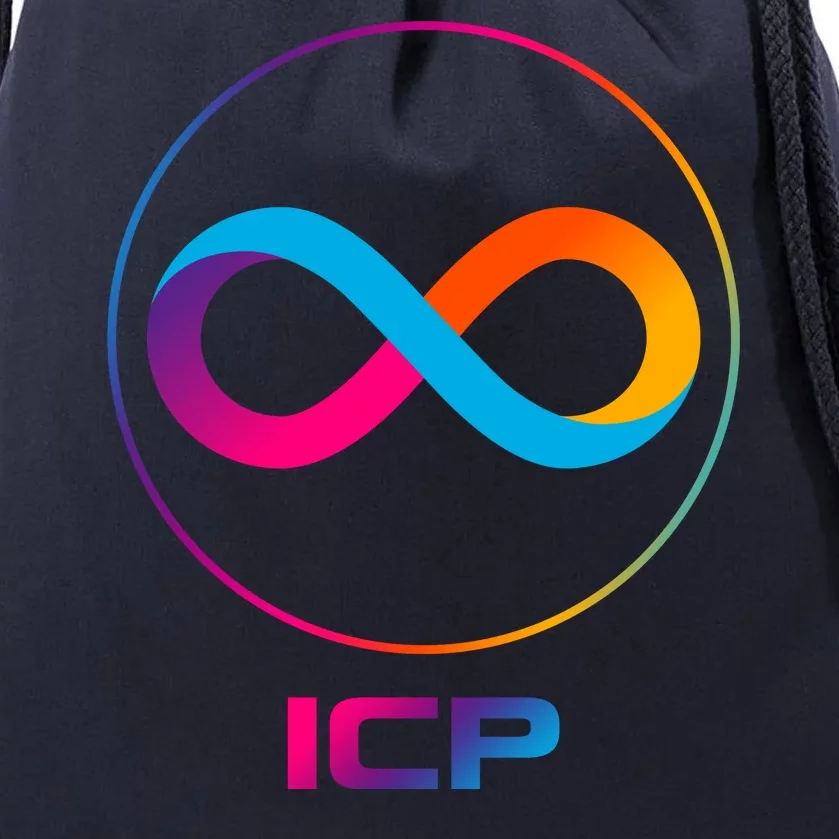 Internet Computer Icp Cryptocurrency Logo Emblem Drawstring Bag