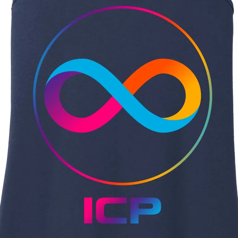 Internet Computer Icp Cryptocurrency Logo Emblem Ladies Essential Tank