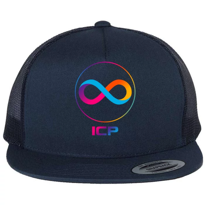 Internet Computer Icp Cryptocurrency Logo Emblem Flat Bill Trucker Hat