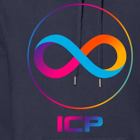 Internet Computer Icp Cryptocurrency Logo Emblem Premium Hoodie