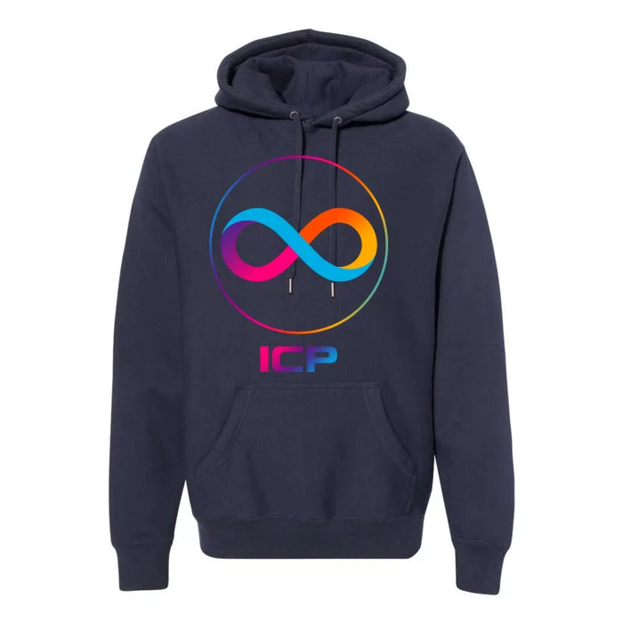 Internet Computer Icp Cryptocurrency Logo Emblem Premium Hoodie