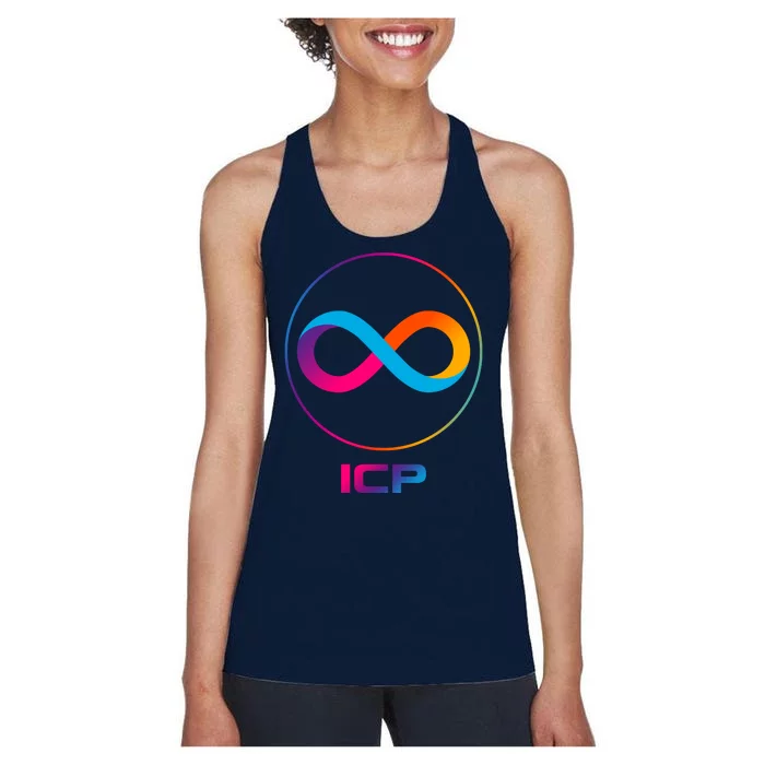 Internet Computer Icp Cryptocurrency Logo Emblem Women's Racerback Tank