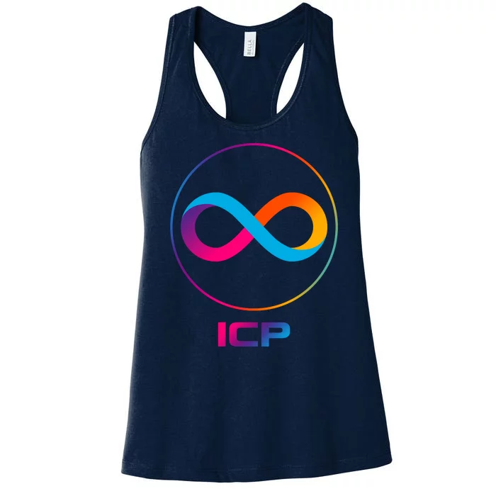 Internet Computer Icp Cryptocurrency Logo Emblem Women's Racerback Tank