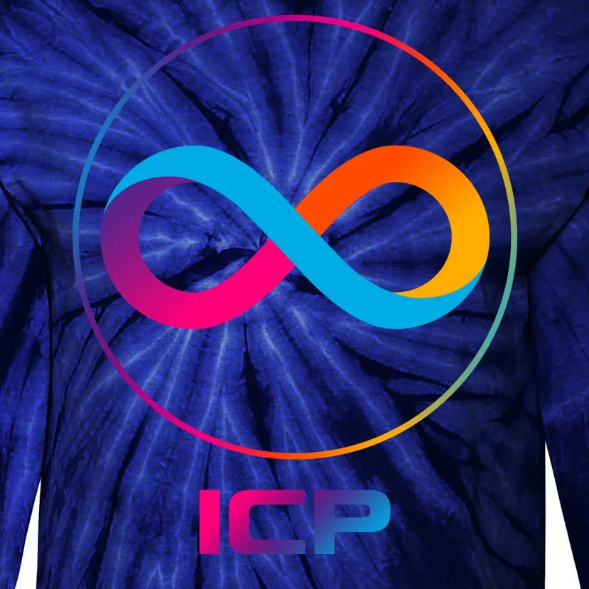 Internet Computer Icp Cryptocurrency Logo Emblem Tie-Dye Long Sleeve Shirt