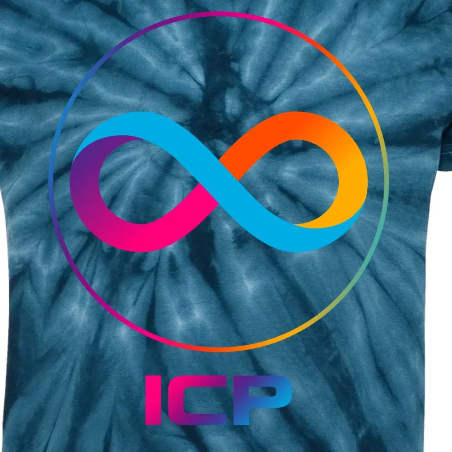 Internet Computer Icp Cryptocurrency Logo Emblem Kids Tie-Dye T-Shirt