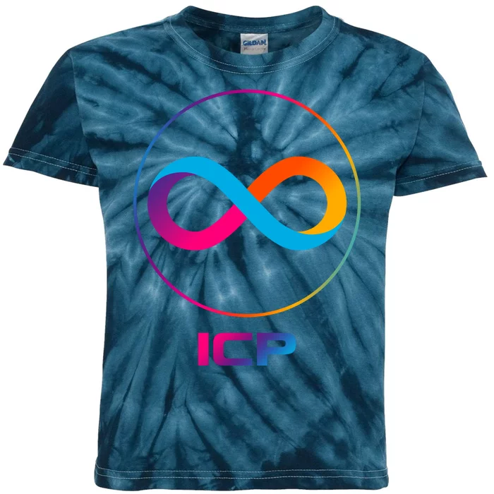 Internet Computer Icp Cryptocurrency Logo Emblem Kids Tie-Dye T-Shirt