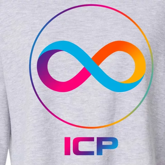 Internet Computer Icp Cryptocurrency Logo Emblem Cropped Pullover Crew