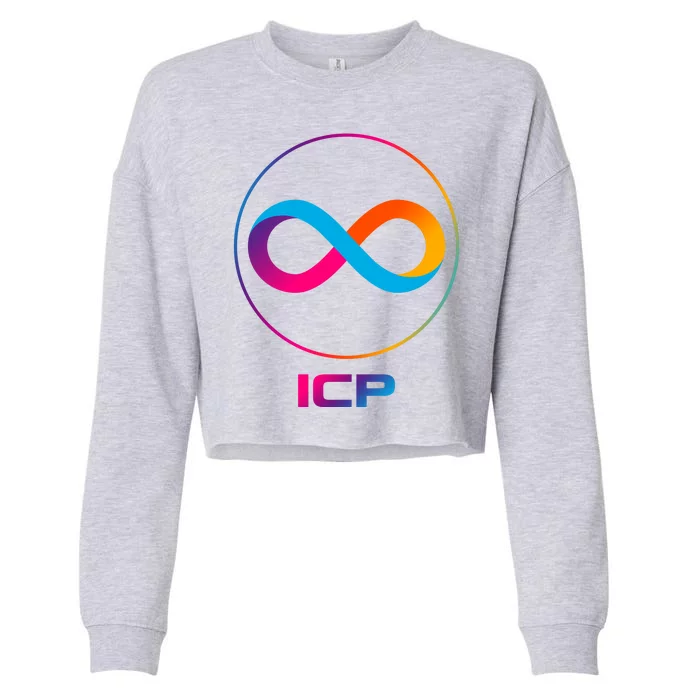 Internet Computer Icp Cryptocurrency Logo Emblem Cropped Pullover Crew