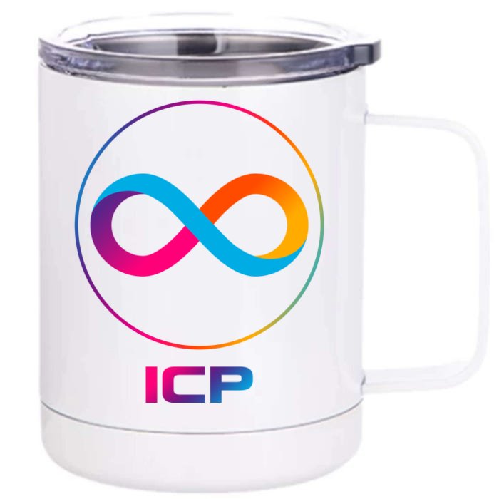 Internet Computer Icp Cryptocurrency Logo Emblem Front & Back 12oz Stainless Steel Tumbler Cup