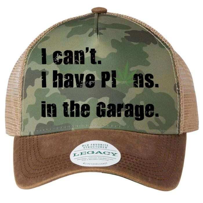 I Cant I Have Plans In The Garage Gift Legacy Tie Dye Trucker Hat