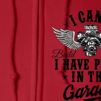 I Cant I Have Plans In The Garage Fathers Day Car Mechanics Full Zip Hoodie