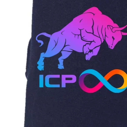 Internet Computer Icp Cryptocurrency Logo Bull Run Doggie 3-End Fleece Hoodie