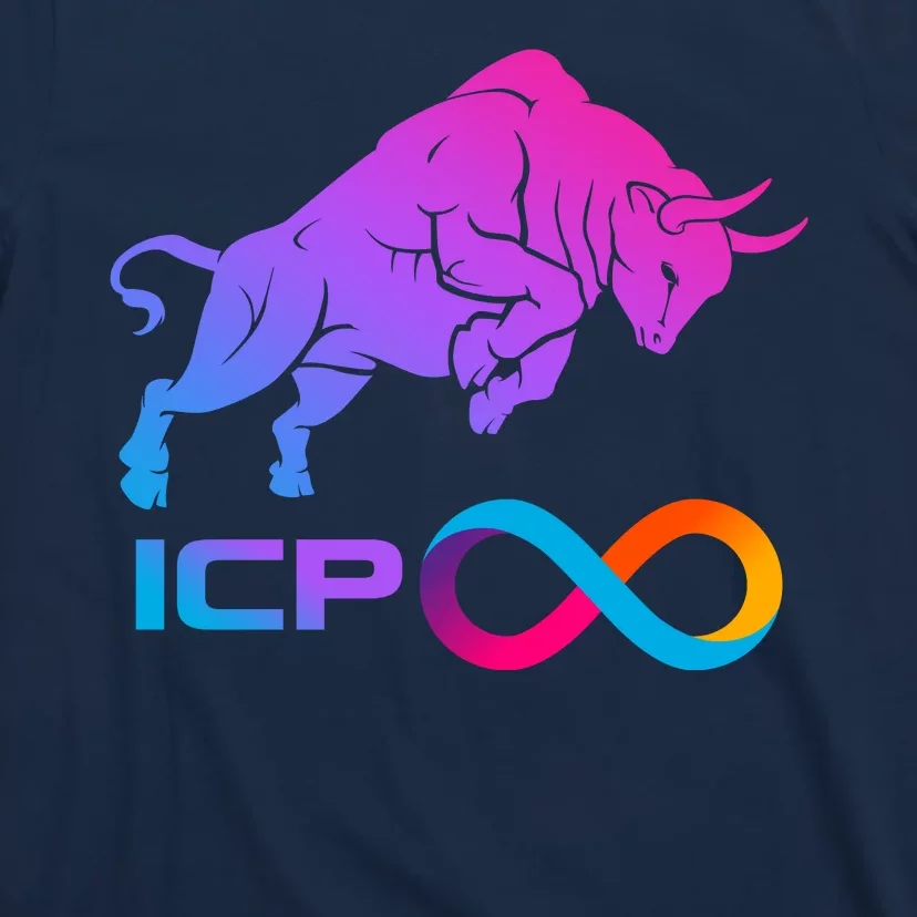 Internet Computer Icp Cryptocurrency Logo Bull Run T-Shirt