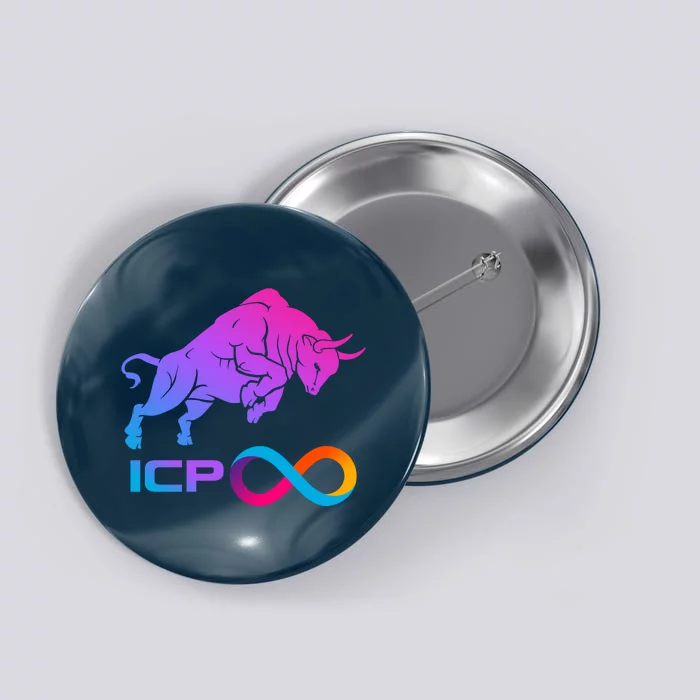 Internet Computer Icp Cryptocurrency Logo Bull Run Button