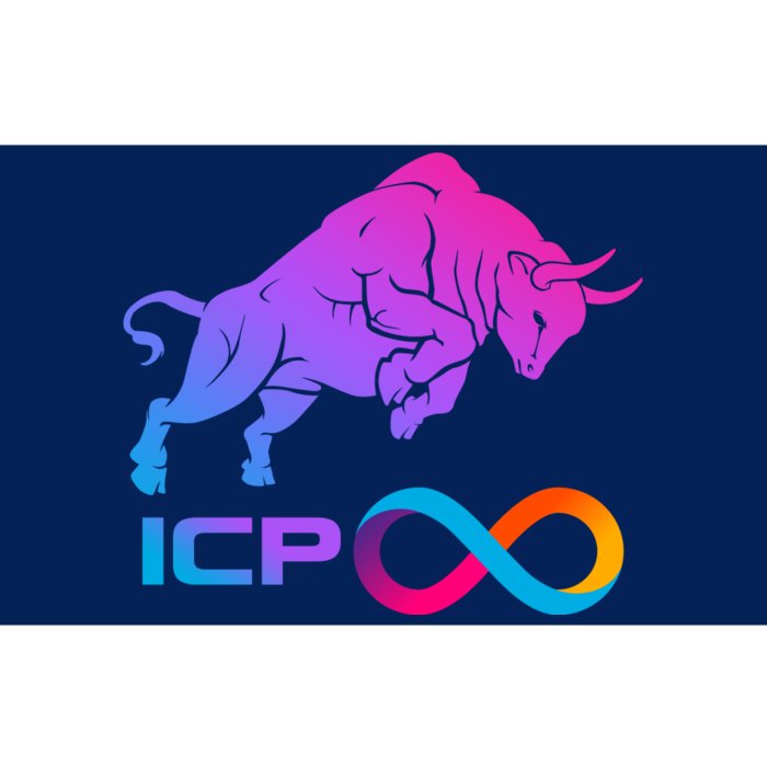 Internet Computer Icp Cryptocurrency Logo Bull Run Bumper Sticker