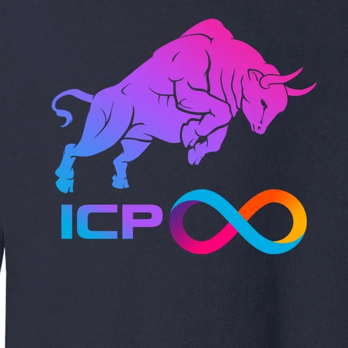 Internet Computer Icp Cryptocurrency Logo Bull Run Toddler Sweatshirt