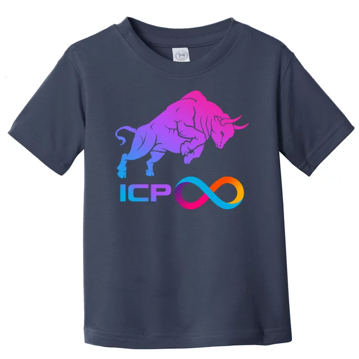 Internet Computer Icp Cryptocurrency Logo Bull Run Toddler T-Shirt