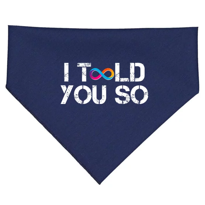 Internet Computer Icp Cryptocurrency Logo I Told You So USA-Made Doggie Bandana