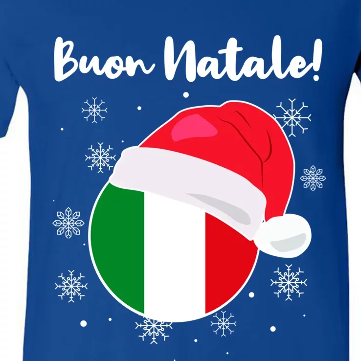 Italy Christmas Italian Christmas Greeting Buon Natale Funny Gift V-Neck T-Shirt