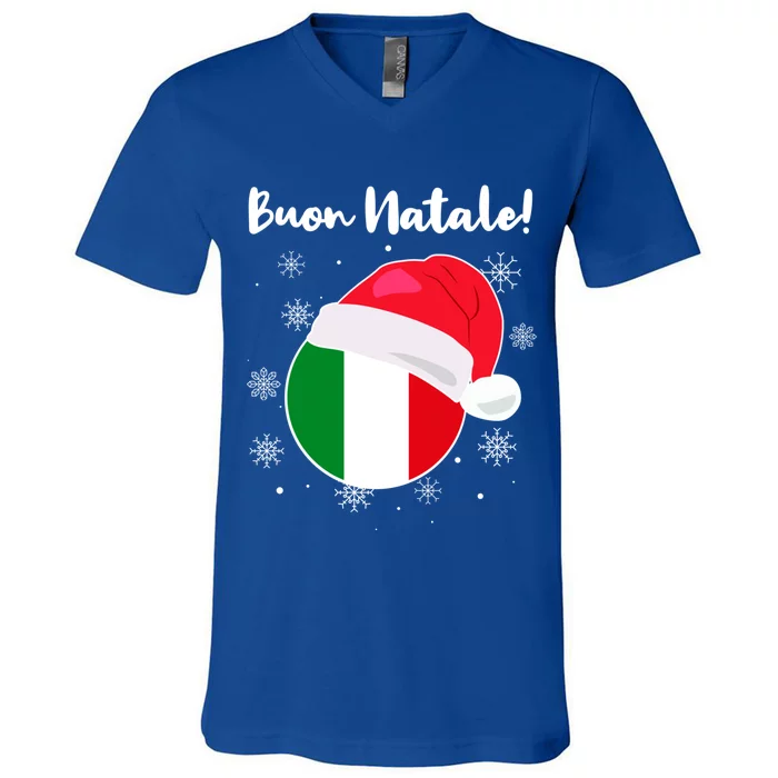 Italy Christmas Italian Christmas Greeting Buon Natale Funny Gift V-Neck T-Shirt