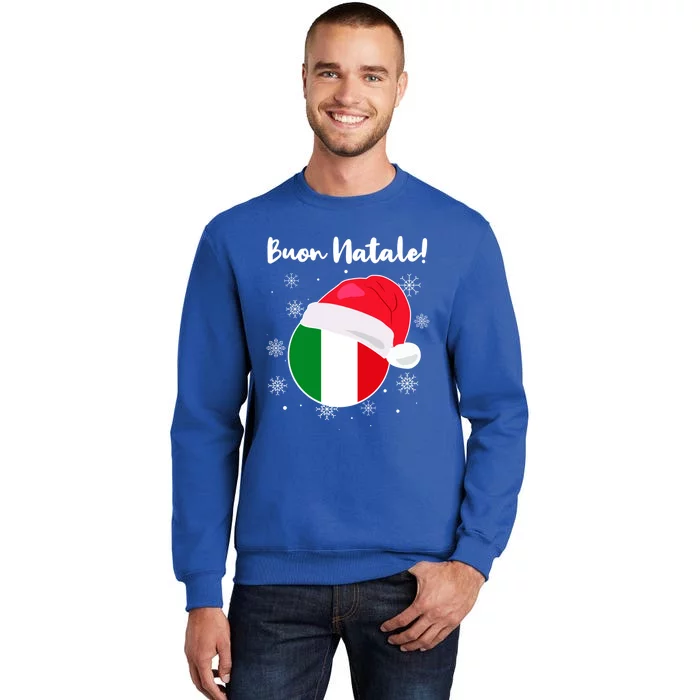 Italy Christmas Italian Christmas Greeting Buon Natale Funny Gift Tall Sweatshirt