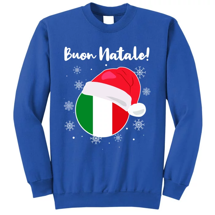 Italy Christmas Italian Christmas Greeting Buon Natale Funny Gift Tall Sweatshirt