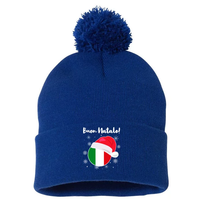 Italy Christmas Italian Christmas Greeting Buon Natale Funny Gift Pom Pom 12in Knit Beanie