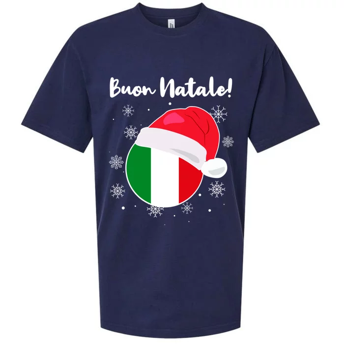 Italy Christmas Italian Christmas Greeting Buon Natale Funny Gift Sueded Cloud Jersey T-Shirt