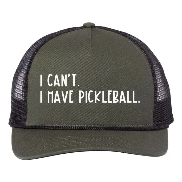 I Can't I Have Pickleball Peace Love Pickleball Coach Retro Rope Trucker Hat Cap