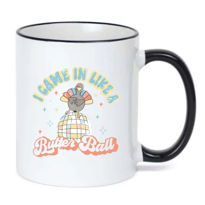 I Came In Like A Butterball Retro Thanksgiving Turkey Black Color Changing Mug