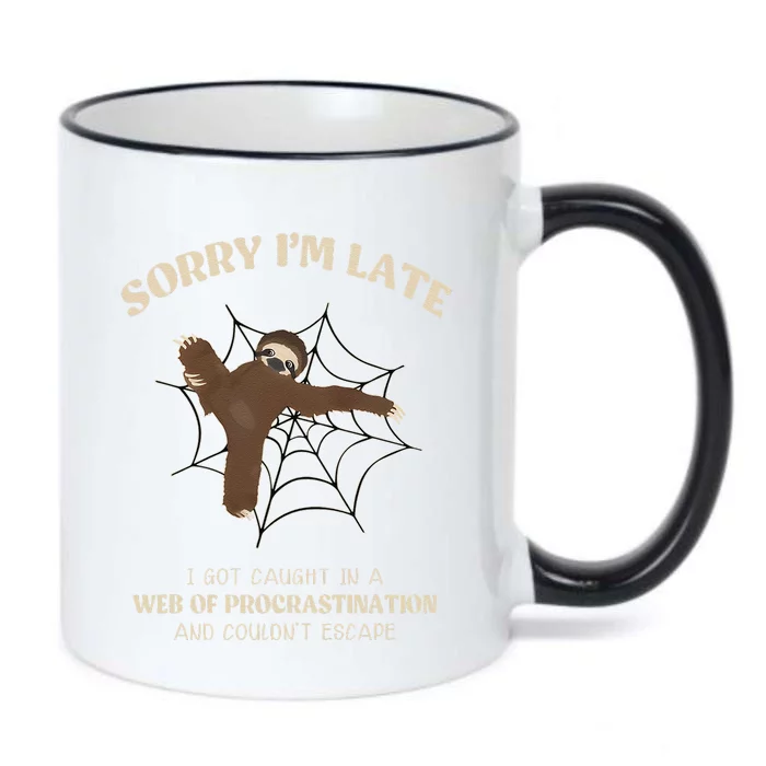 I Caught In Web Procrastination & CouldnT Escape Retro Black Color Changing Mug