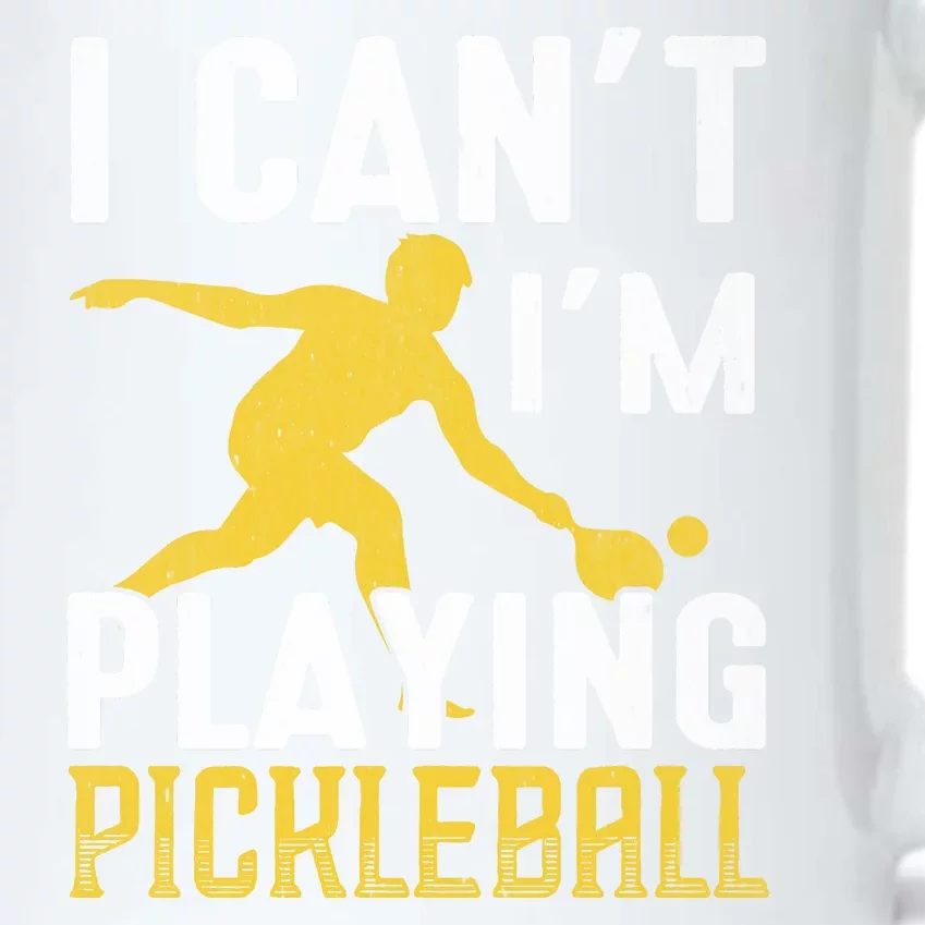 I Can't I'm Playing Pickleball Paddle Black Color Changing Mug