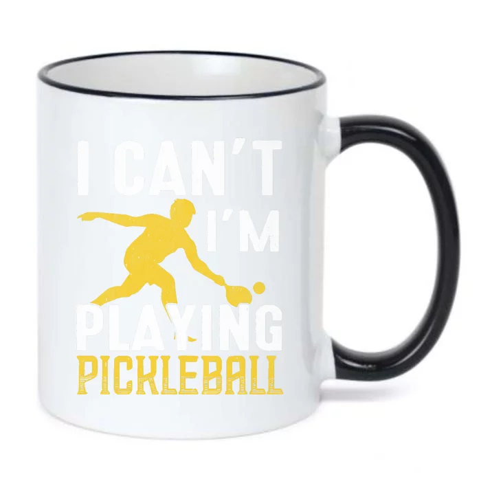 I Can't I'm Playing Pickleball Paddle Black Color Changing Mug