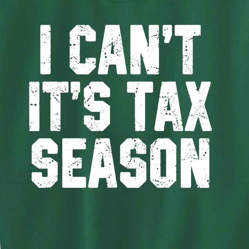 I Cant Its Tax Season Accounting Fun Accountant CPA Gift Kids Sweatshirt