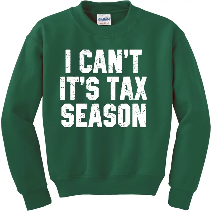 I Cant Its Tax Season Accounting Fun Accountant CPA Gift Kids Sweatshirt