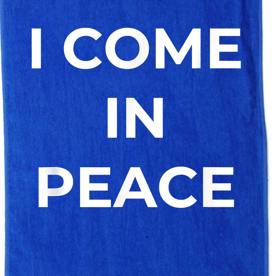 I COME IN PEACE I'M PEACE Apparels Funny Couple's Matching Platinum Collection Golf Towel