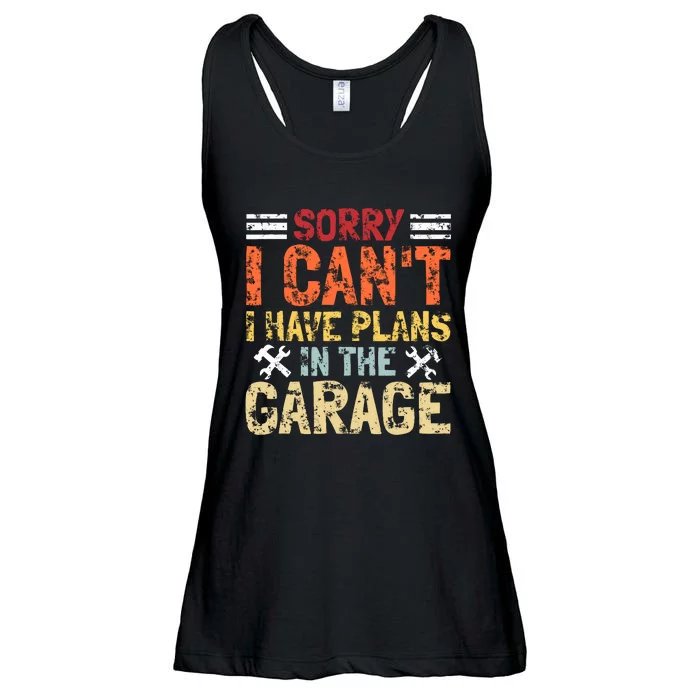 I CanT I Have Plans In The Garage Funny Mechanics Ladies Essential Flowy Tank