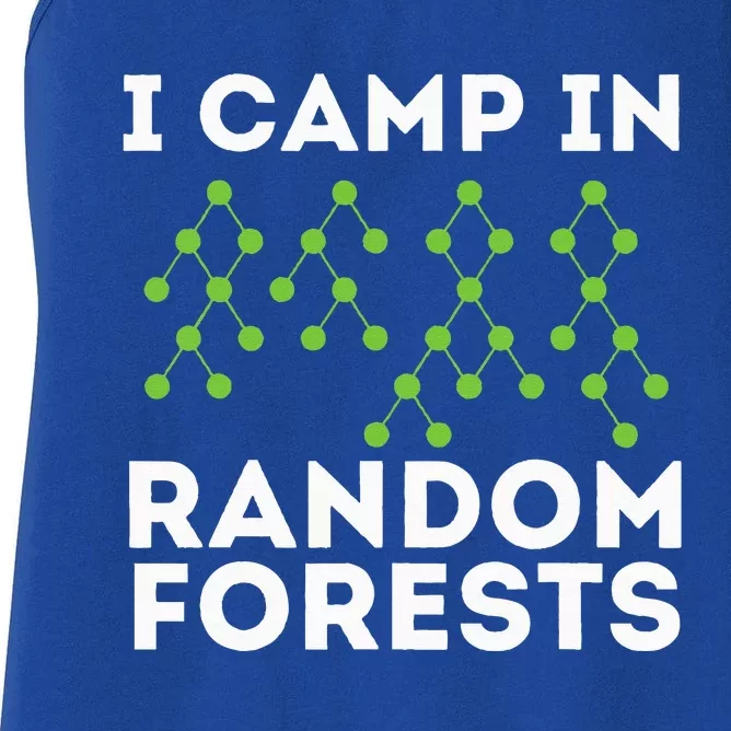 I Camp In Random Forests Data Scientist Science Analyst Women's Racerback Tank