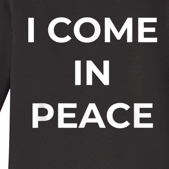 I COME IN PEACE & I'M PEACE Cute Funny Couple Matching New Baby Long Sleeve Bodysuit