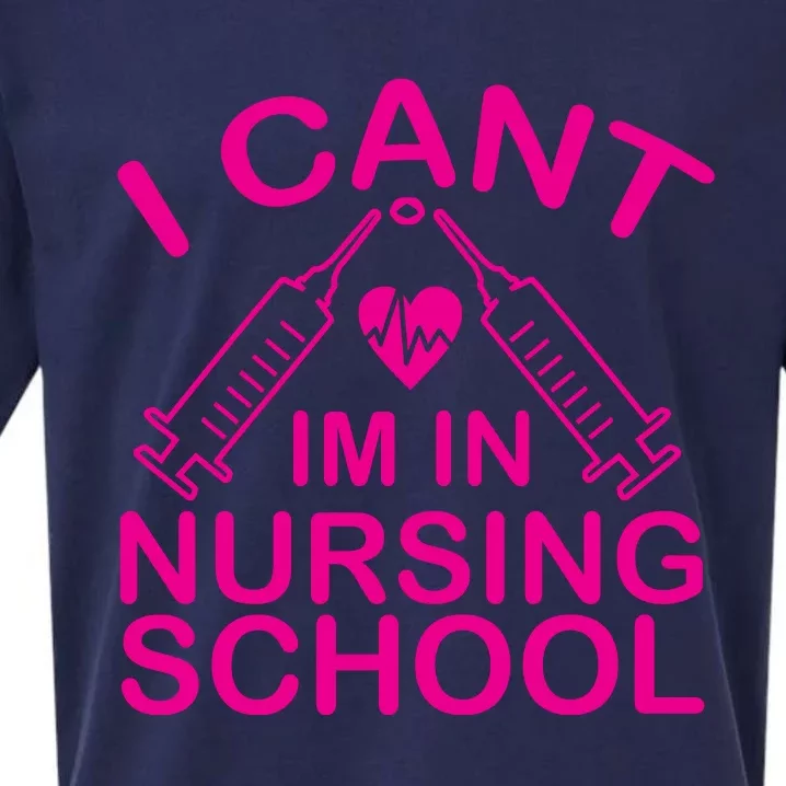 I Cant I'm In Nursing School T Sueded Cloud Jersey T-Shirt