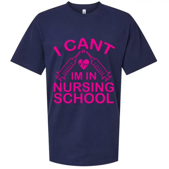 I Cant I'm In Nursing School T Sueded Cloud Jersey T-Shirt