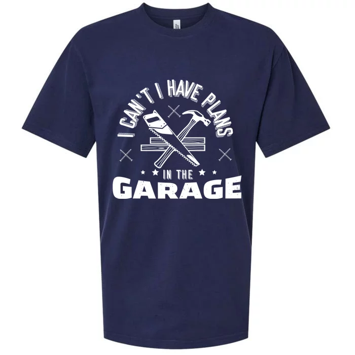 I Can't I Have Plans In The Garage Gift Sueded Cloud Jersey T-Shirt