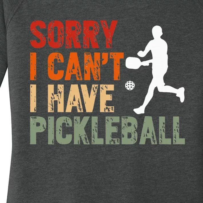 I CanT I Have Pickleball Funny Pickleball Women's Perfect Tri Tunic Long Sleeve Shirt