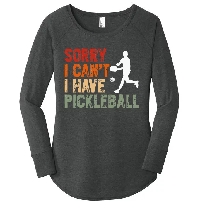 I CanT I Have Pickleball Funny Pickleball Women's Perfect Tri Tunic Long Sleeve Shirt