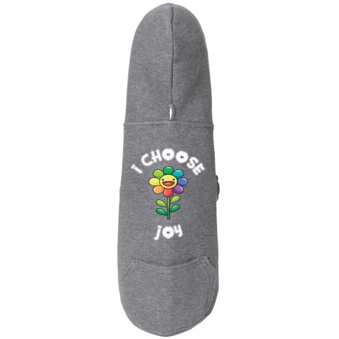 I Choose Joy Colorful Happy Sunflower Feel Good Uplift Gift Doggie 3-End Fleece Hoodie