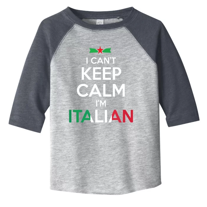 I Cant Keep Calm Im Italian Unisex Toddler Fine Jersey T-Shirt